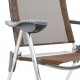 Sulankstomos kempingo kėdės, 2 vnt., rudos, aliuminis