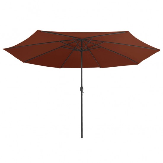 Lauko skėtis su metaliniu stulpu, terakota spalvos, 400cm