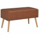 Kavos staliukas, rudos spalvos, 80x40x46 cm, dirbtinė oda