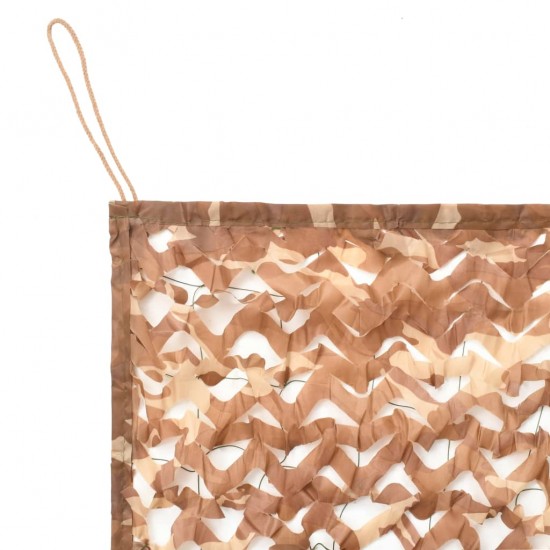 Kamufliažinis tinklas su laikymo krepšiu, smėlio spalvos, 3x6m