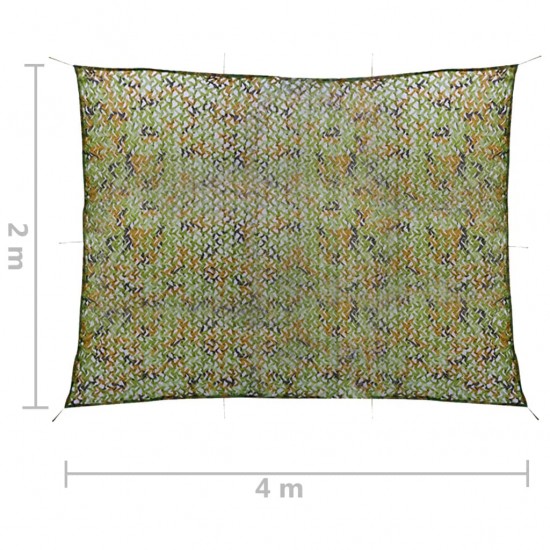 Kamufliažinis tinklas su laikymo krepšiu, žalios spalvos, 2x4m