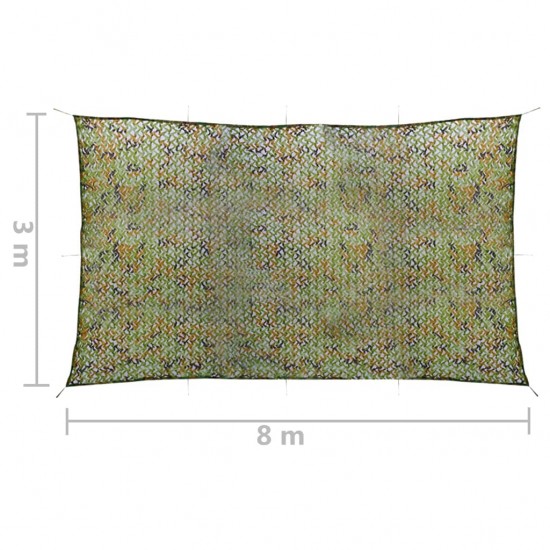 Kamufliažinis tinklas su laikymo krepšiu, žalios spalvos, 3x8m