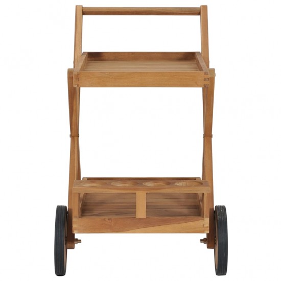 Serviravimo vežimėlis, tikmedžio medienos masyvas
