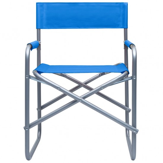 Režisieriaus kėdės, 2vnt., mėlynos spalvos, plienas