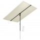 Lauko skėtis su aliuminio stulpu, smėlio baltas, 180x110cm