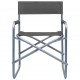 Režisieriaus kėdės, 2 vnt., pilkos spalvos, plienas
