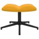 Poilsio kėdė su pakoja, garstyčių geltonos spalvos, aksomas
