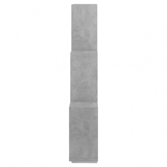 Sieninė lentyna, betono pilka, 78x15x93cm, MDP, kubo formos