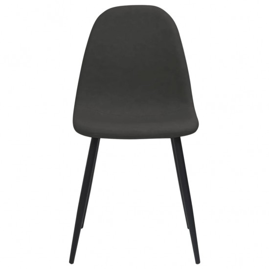 Valgomojo kėdės, 4vnt., juodos, 45x54,5x87cm, dirbtinė oda