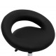Pasukama valgomojo kėdė, juodos spalvos, dirbtinė oda (323664)