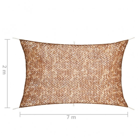 Kamufliažinis tinklas su laikymo krepšiu, smėlio spalvos, 2x7m