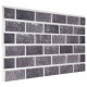Sienos plokštės, 10vnt., juodos/pilkos, EPS, plytų dizaino, 3D