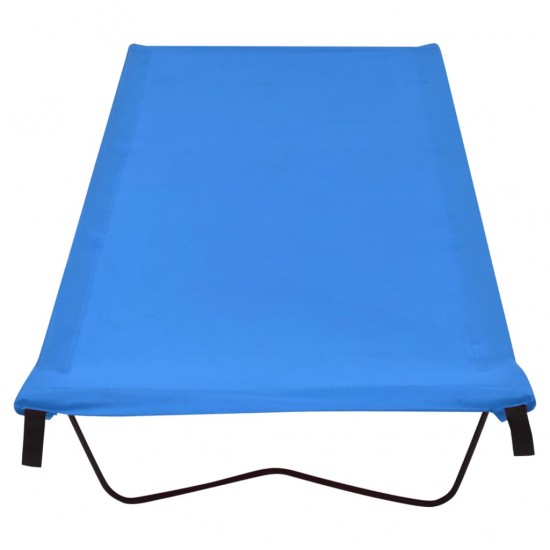 Stovyklavimo gultas, mėlynas, 180x60x19cm, audinys ir plienas