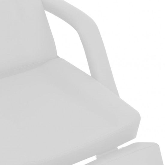 Kosmetologinė kėdė, baltos spalvos, 180x62x78cm, dirbtinė oda