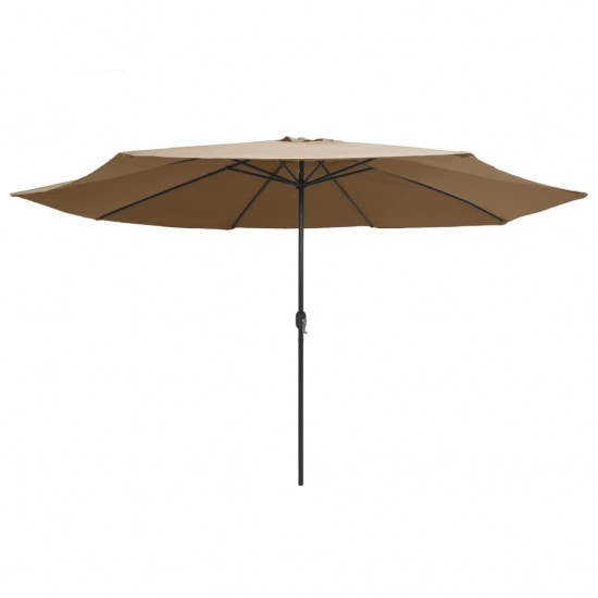 Lauko skėtis su metaliniu stulpu, taupe spalvos, 400cm