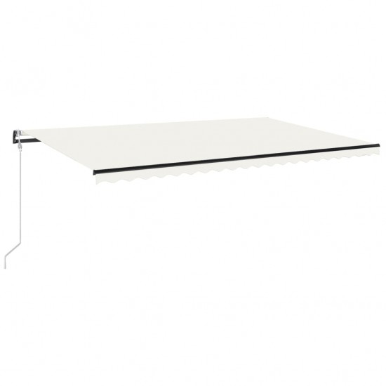 Automatinė markizė su LED/vėjo jutikliu, kreminė, 500x300cm