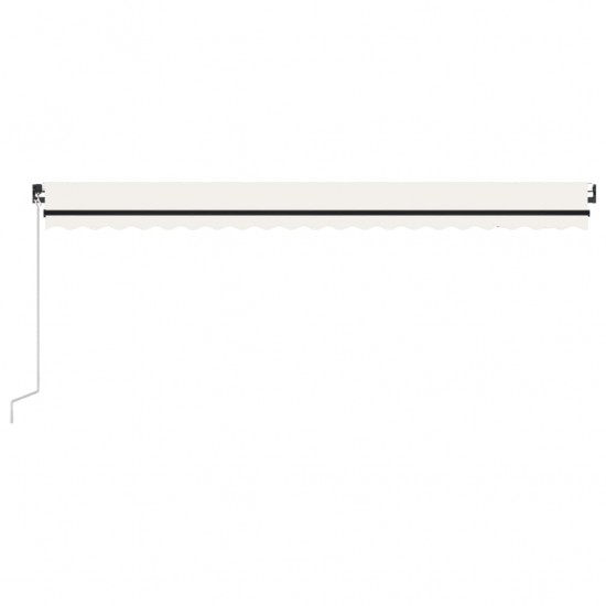 Automatinė markizė su LED/vėjo jutikliu, kreminė, 500x300cm