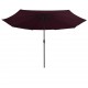 Lauko skėtis su metaliniu stulpu, tamsiai raudonas, 400cm