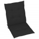 Sodo kėdės pagalvėlės, 2vnt., juodos, 100x50x3cm, audinys