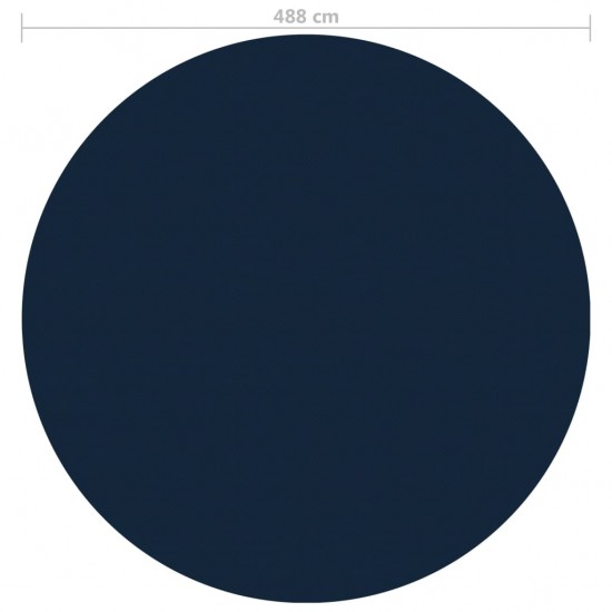 Saulę sugerianti baseino plėvelė, juoda/mėlyna, 488cm, PE