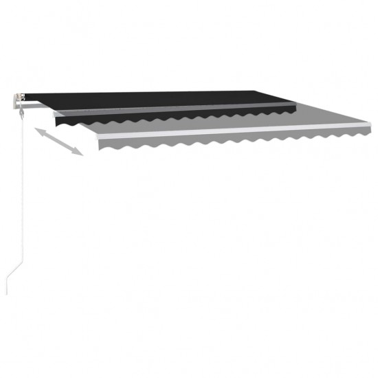 Automatinė markizė su LED/vėjo jutikliu, antracito, 400x300cm