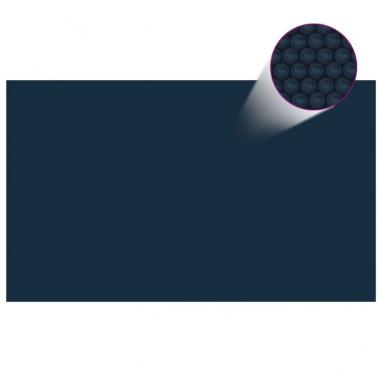 Saulę sugerianti baseino plėvelė, juoda/mėlyna, 500x300cm, PE