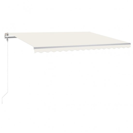 Automatinė markizė su LED/vėjo jutikliu, kreminė, 450x350cm