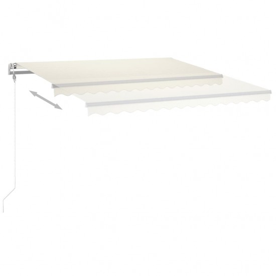 Automatinė markizė su LED/vėjo jutikliu, kreminė, 450x350cm