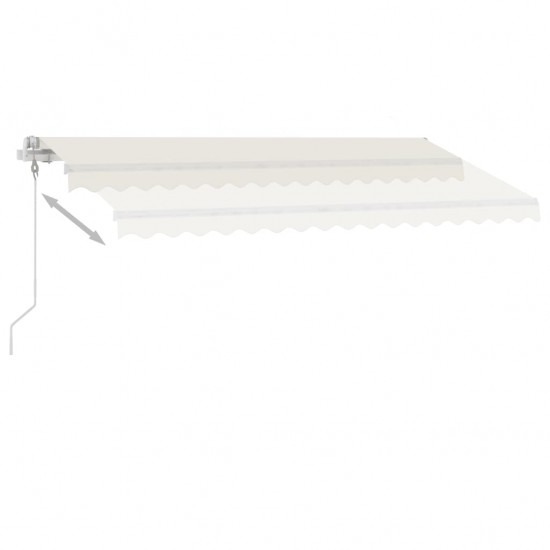 Automatinė markizė su LED/vėjo jutikliu, kreminė, 450x300cm