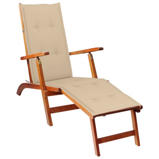 Terasos kėdės pagalvėlė, smėlio spalvos, (75+105)x50x3cm