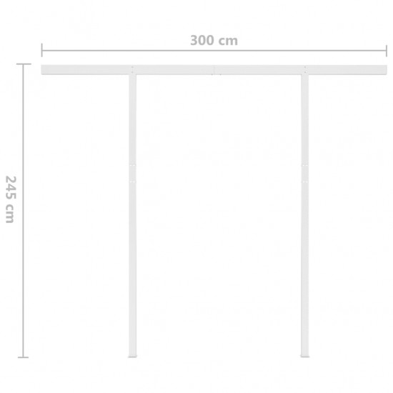 Automatinė markizė su LED/vėjo jutikliu, antracito, 3x2,5m