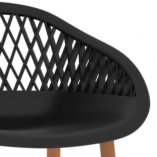 Baro kėdės, 2vnt., juodos spalvos