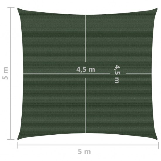 Uždanga nuo saulės, tamsiai žalios spalvos, 5x5m, HDPE, 160g/m²