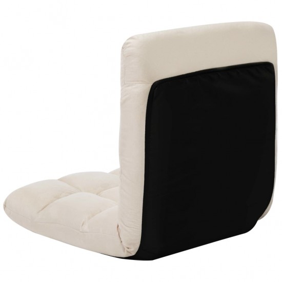 Sulankstomas čiužinukas-kėdė, kreminės spalvos, mikropluoštas