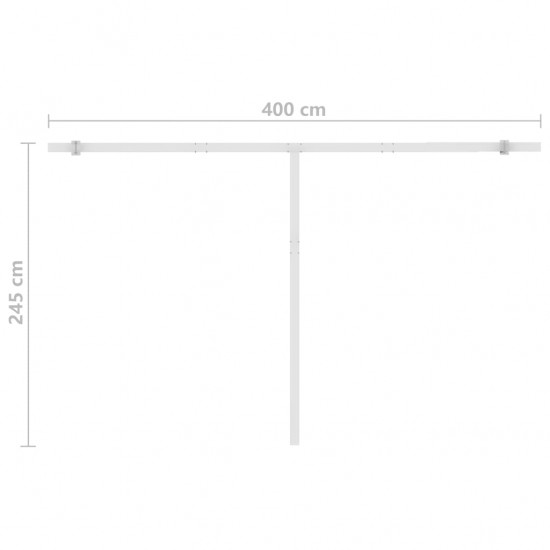 Automatinė markizė su LED/vėjo jutikliu, kreminė, 400x350cm