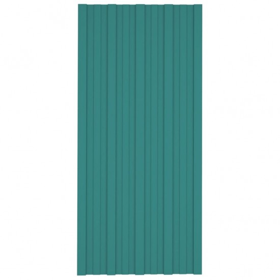Stogo plokštės, 36vnt., žalios, 100x45cm, galvanizuotas plienas