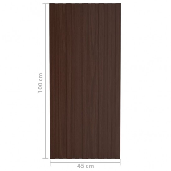 Stogo plokštės, 36vnt., rudos, 100x45cm, galvanizuotas plienas