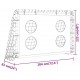 Futbolo vartai su treniruočių siena, 184x61x122cm, plienas