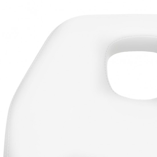 Masažinis stalas, baltos spalvos, 180x62x(87-112)cm