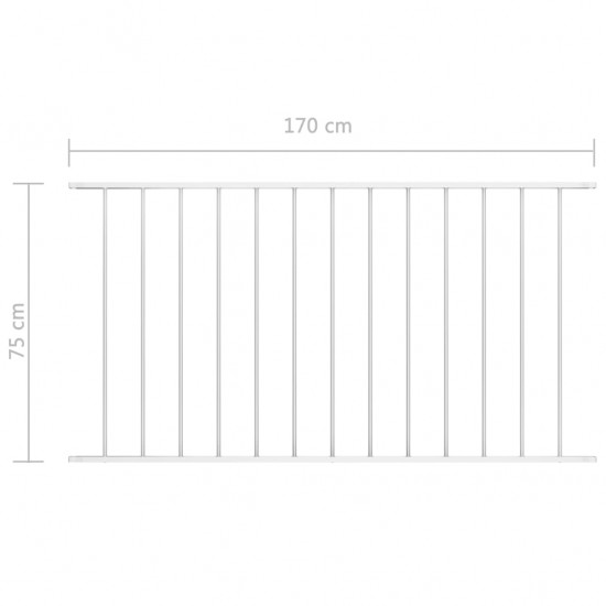 Tvoros plokštė, baltos spalvos, 1,7x0,75m, plienas