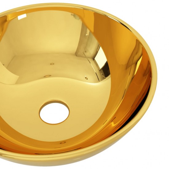 Praustuvas, 28x10cm, auksinės spalvos, keramika