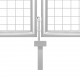 Sodo vartai, sidabrinės spalvos, 500x150cm, plienas