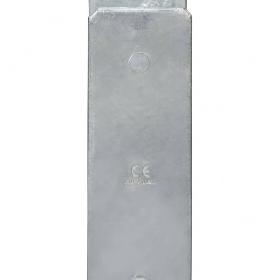 Tvoros stulpai, 6vnt., sidabrinės spalvos, 9x6x60cm, plienas