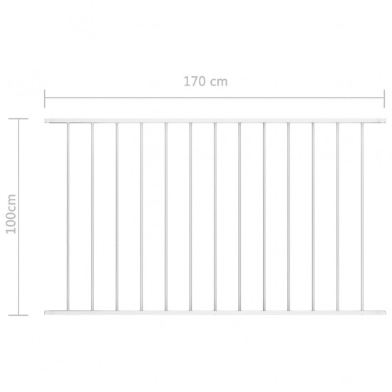 Tvoros plokštė, baltos spalvos, 1,7x1m, plienas