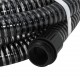 Siurbimo žarna su žalvarinėmis jungtimis, juoda, 7m, 25mm