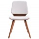 Valgomojo kėdės, 6vnt., baltos, dirbtinė oda (3x287381)
