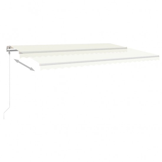 Automatinė markizė su LED/vėjo jutikliu, kreminė, 500x350cm