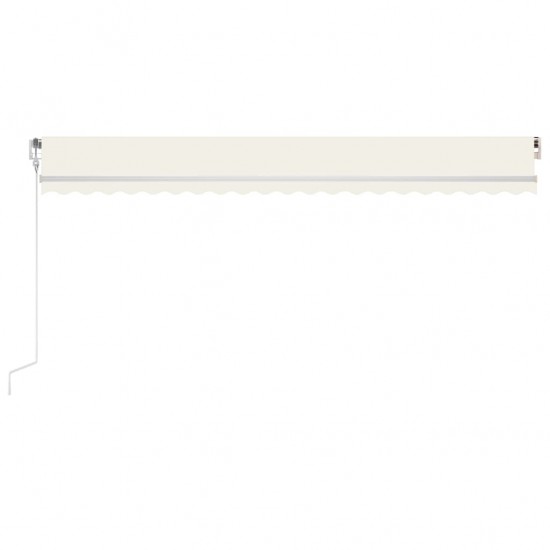 Automatinė markizė su LED/vėjo jutikliu, kreminė, 500x350cm