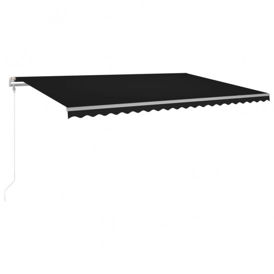 Automatinė markizė su LED/vėjo jutikliu, antracito, 500x350cm