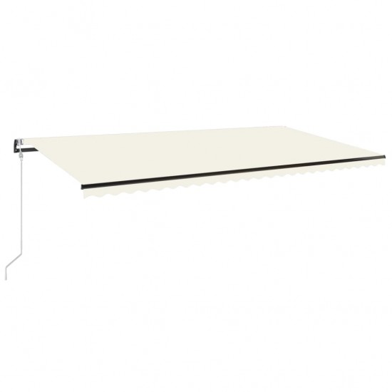 Automatinė markizė su LED/vėjo jutikliu, kreminė, 600x350cm